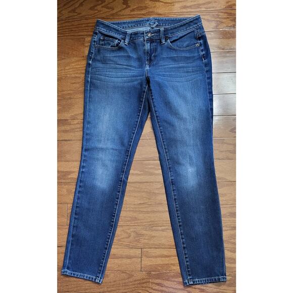 Loft Womens Modern Skinny Jeans Size 27/4 Blue Dark Wash Stretch - Picture 1 of 12